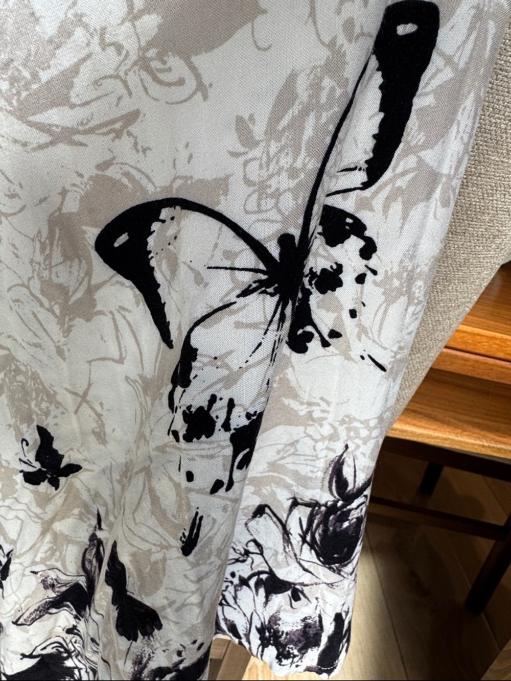 Soft Surroundings Black and White Butterfly Maxi Skirt - Picture 13 of 14